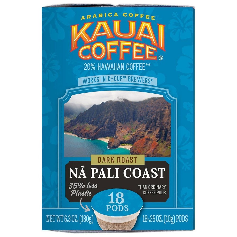 slide 4 of 6, Kauai Coffee Na' Pali Coast, Dark Roast Single Serve Pods - 18ct, 18 ct