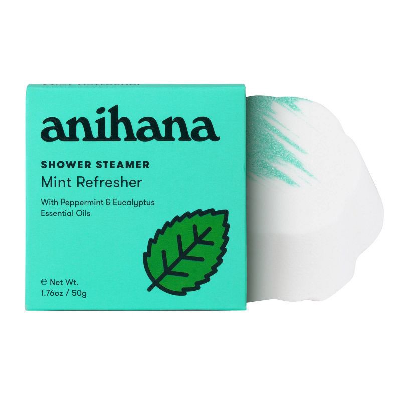 slide 1 of 8, anihana Aromatherapy Essential Oil Mint Refresher Peppermint and Eucalyptus Shower Steamer - 1.76oz, 1.76 oz