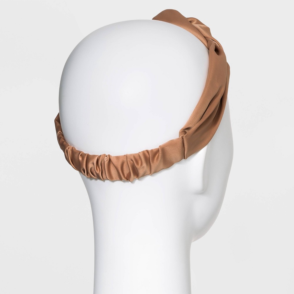 slide 2 of 2, Satin Knot Headwrap - A New Day Tan, 1 ct