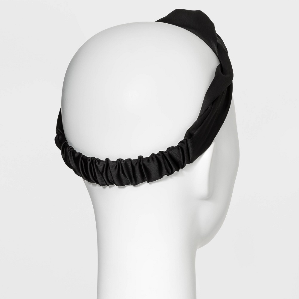 slide 2 of 3, Satin Knot Headwrap - A New Day Black, 1 ct