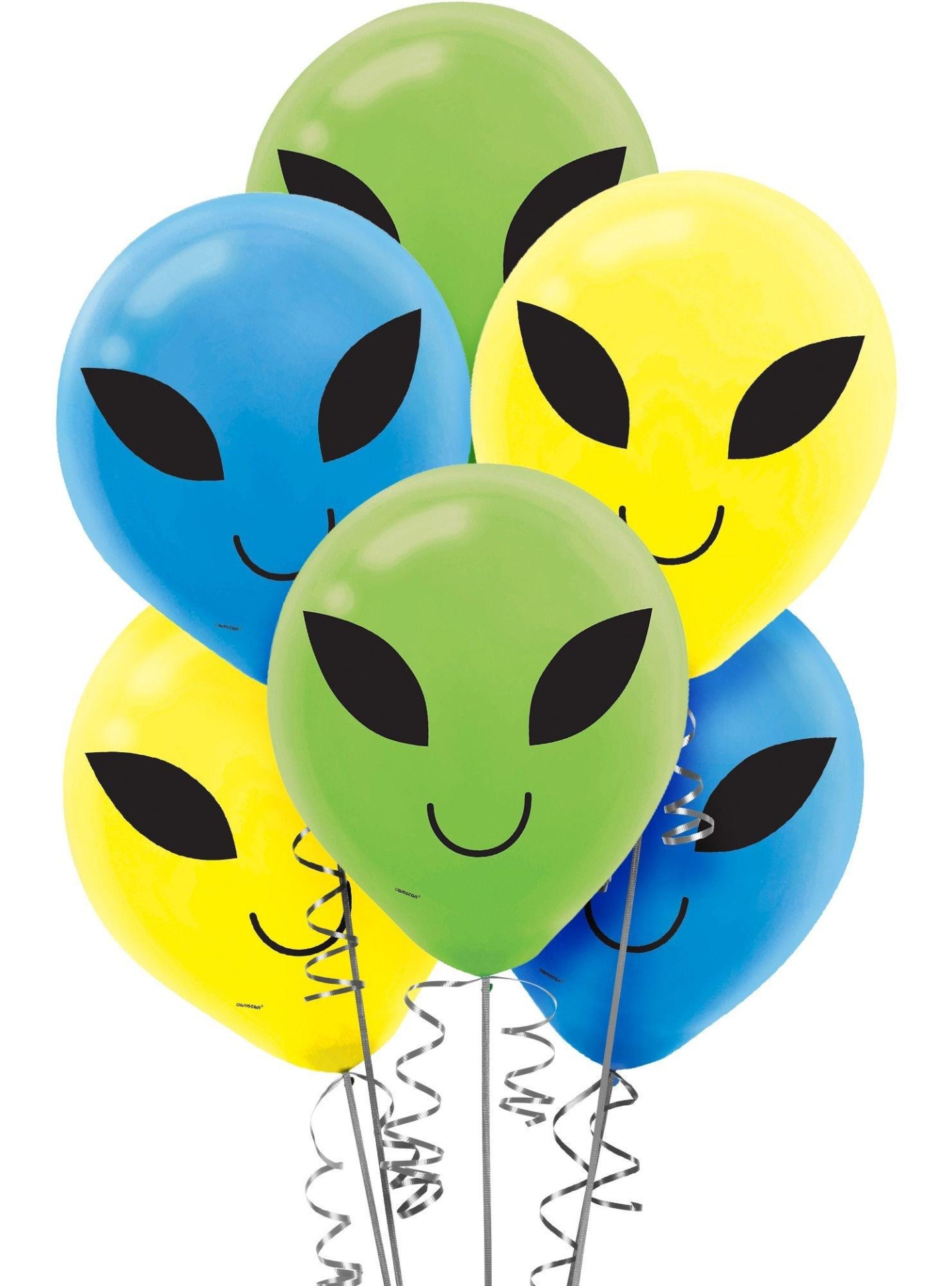 slide 1 of 1, Party City Blast Off Alien (Uninflated) Balloons, 15 ct