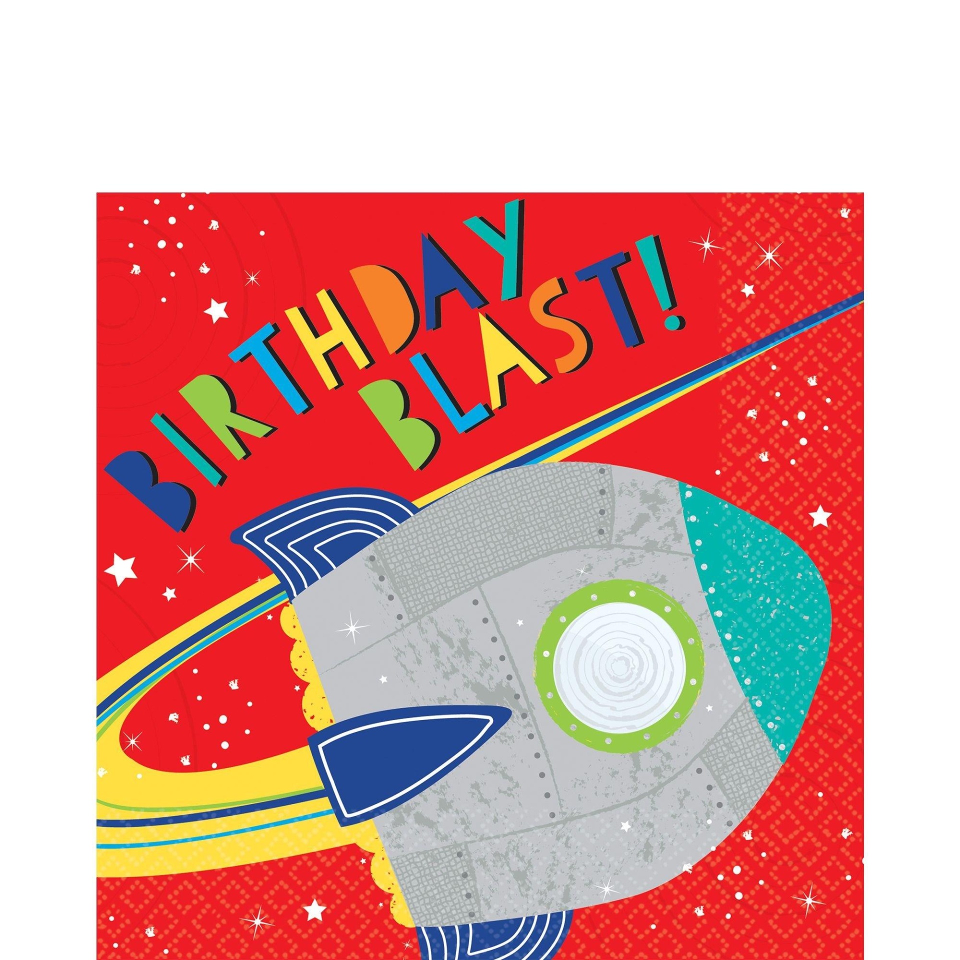 slide 1 of 1, Party City Blast Off Birthday Lunch Napkins, 16 ct
