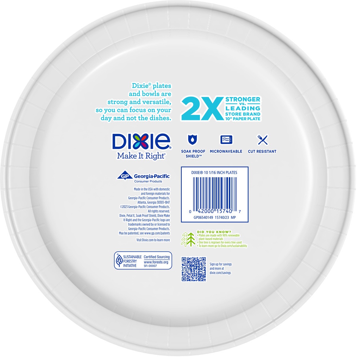 slide 2 of 4, Dixie 10 Inch Printed Paper Plates, 86 ct, 86 ct; 10 1/16 in