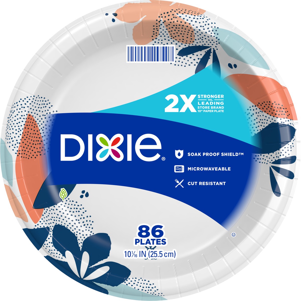 slide 3 of 4, Dixie 10 Inch Printed Paper Plates, 86 ct, 86 ct; 10 1/16 in