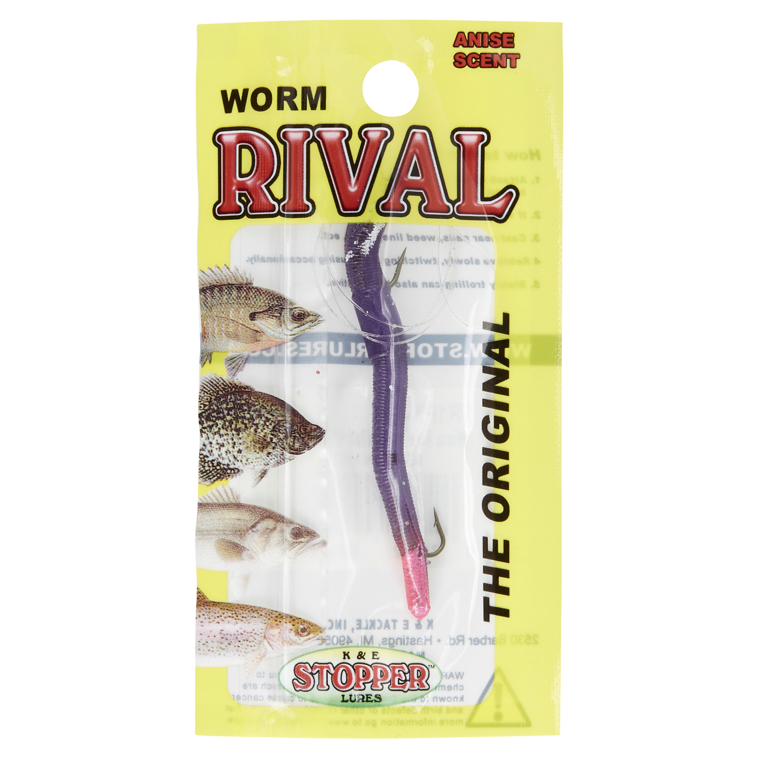 slide 1 of 2, Worm Rival Original Purple Fire Tail, 1 ct
