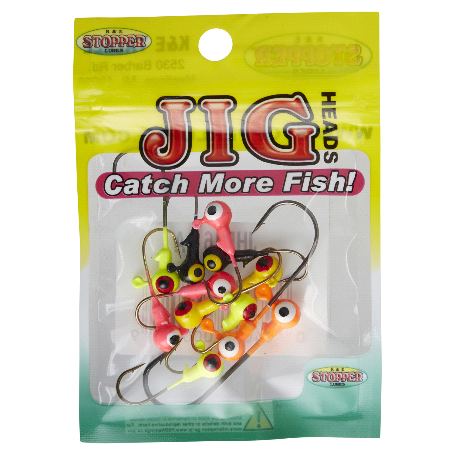 slide 1 of 2, Stopper Lures 1/16th oz Solid Color Jig Head Assortment, 1/16 oz
