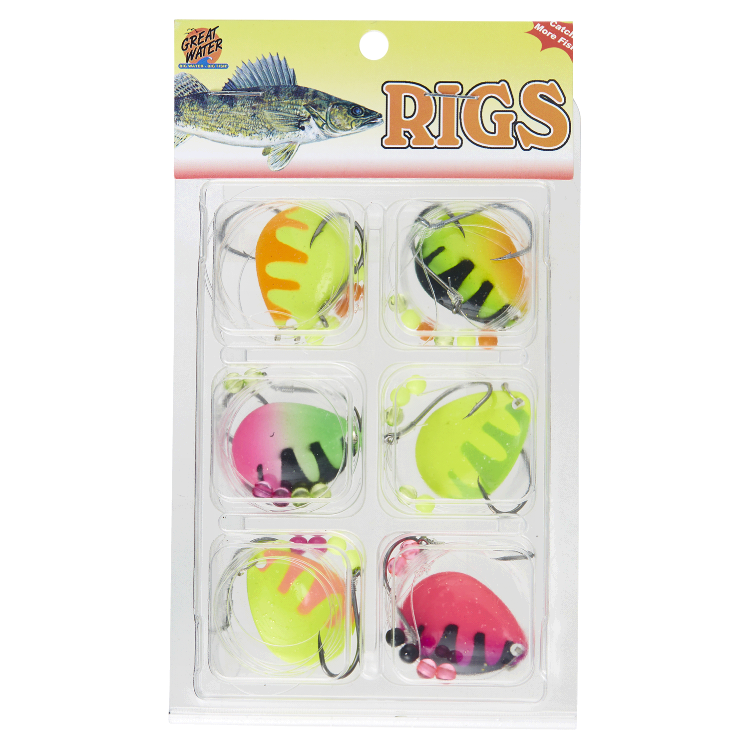 slide 1 of 1, K&E Tackle Tiger Walleye Rig, 6 ct