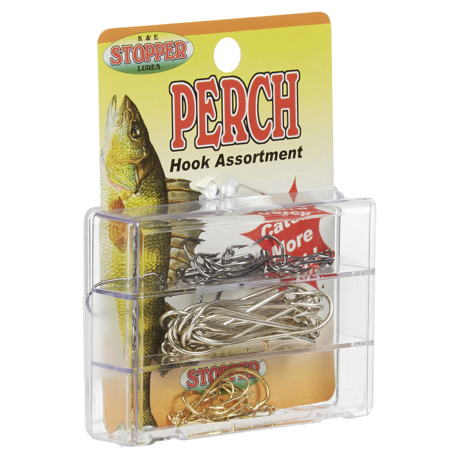 slide 4 of 5, K&E Tackle Perch Hook Assortment, 1 ct