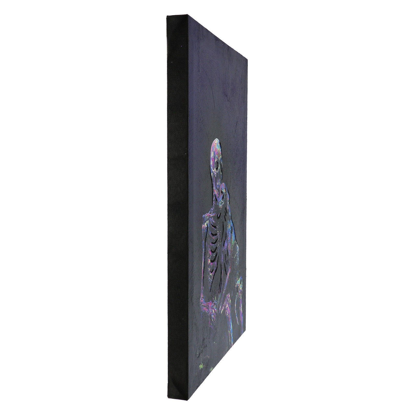 slide 4 of 4, 12" X 17" Skeleton With Dog Canvas Wall Art By Ashland, 12 in x 17 in