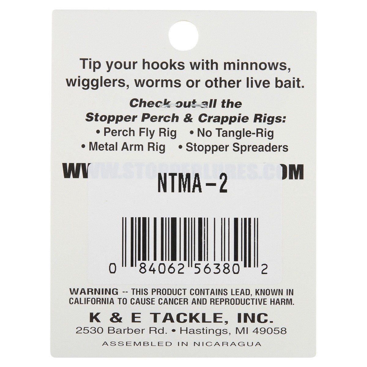 slide 2 of 2, Stopper Metal Arm Perch Rig Size 2, Size 2