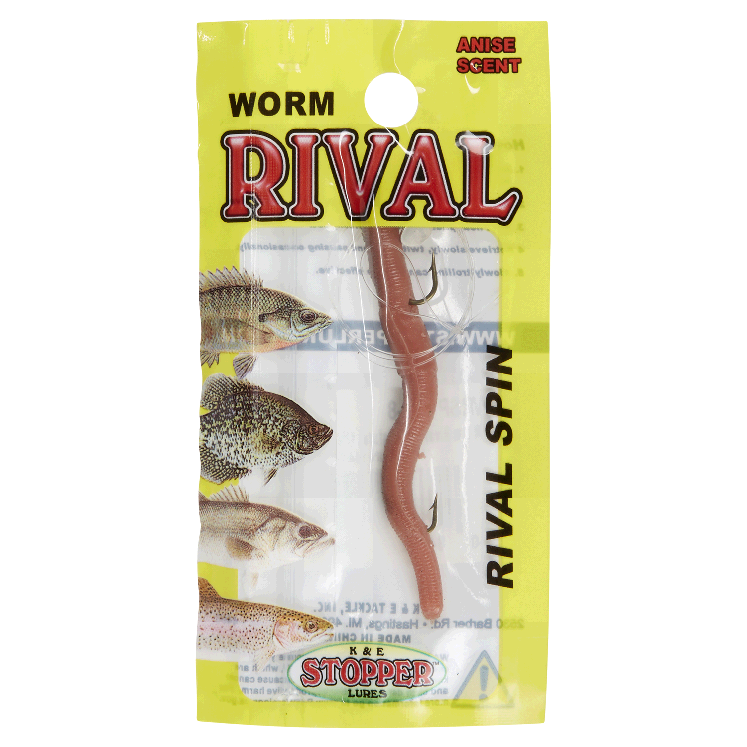 slide 1 of 2, STOPPER Worm Rival Spin Natural, 1 ct