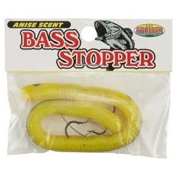 Bass Stopper 2 Hook Weedless Yellow Black Stripe