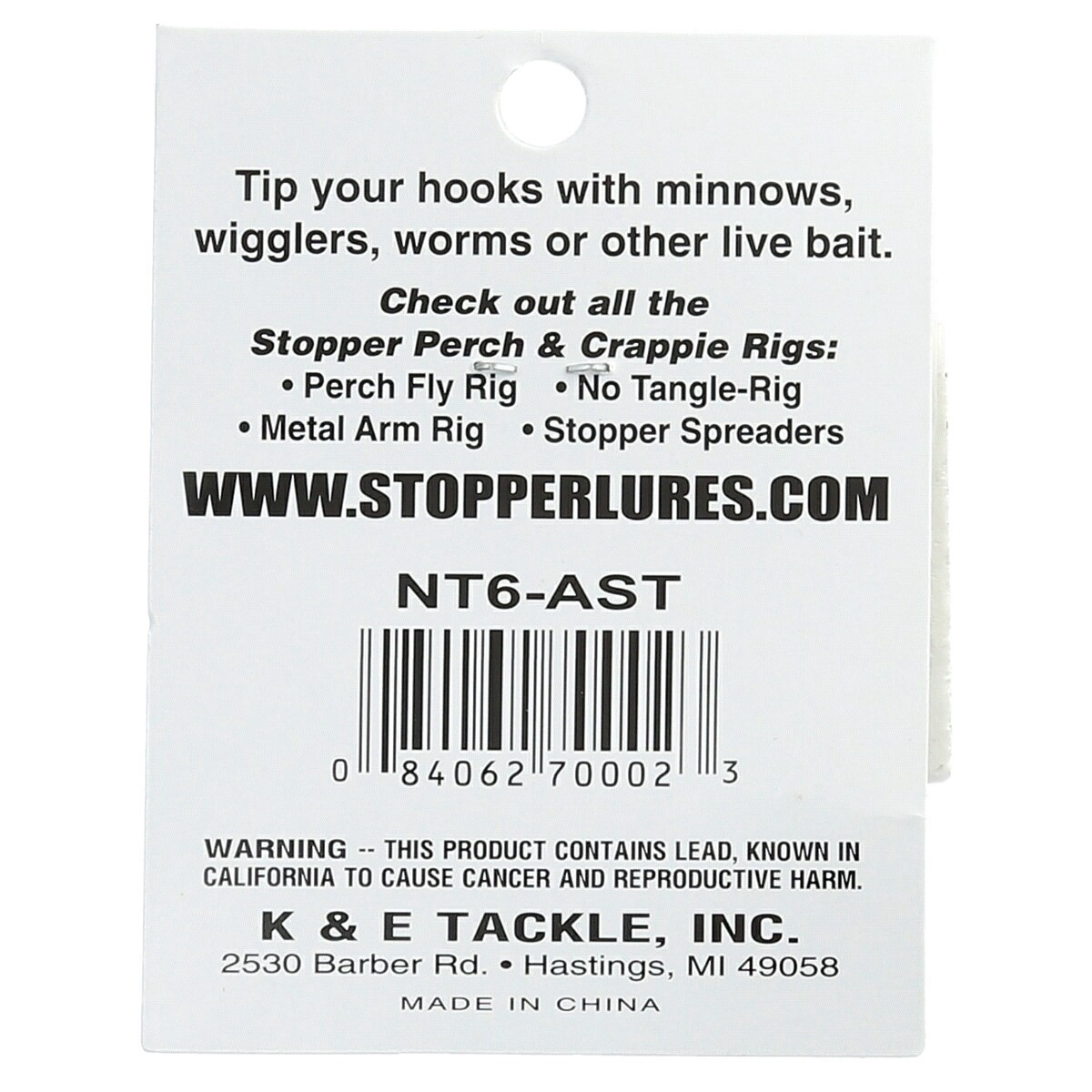 slide 2 of 2, Stopper Lures No Tangle Perch Rig Size 6, Size 6