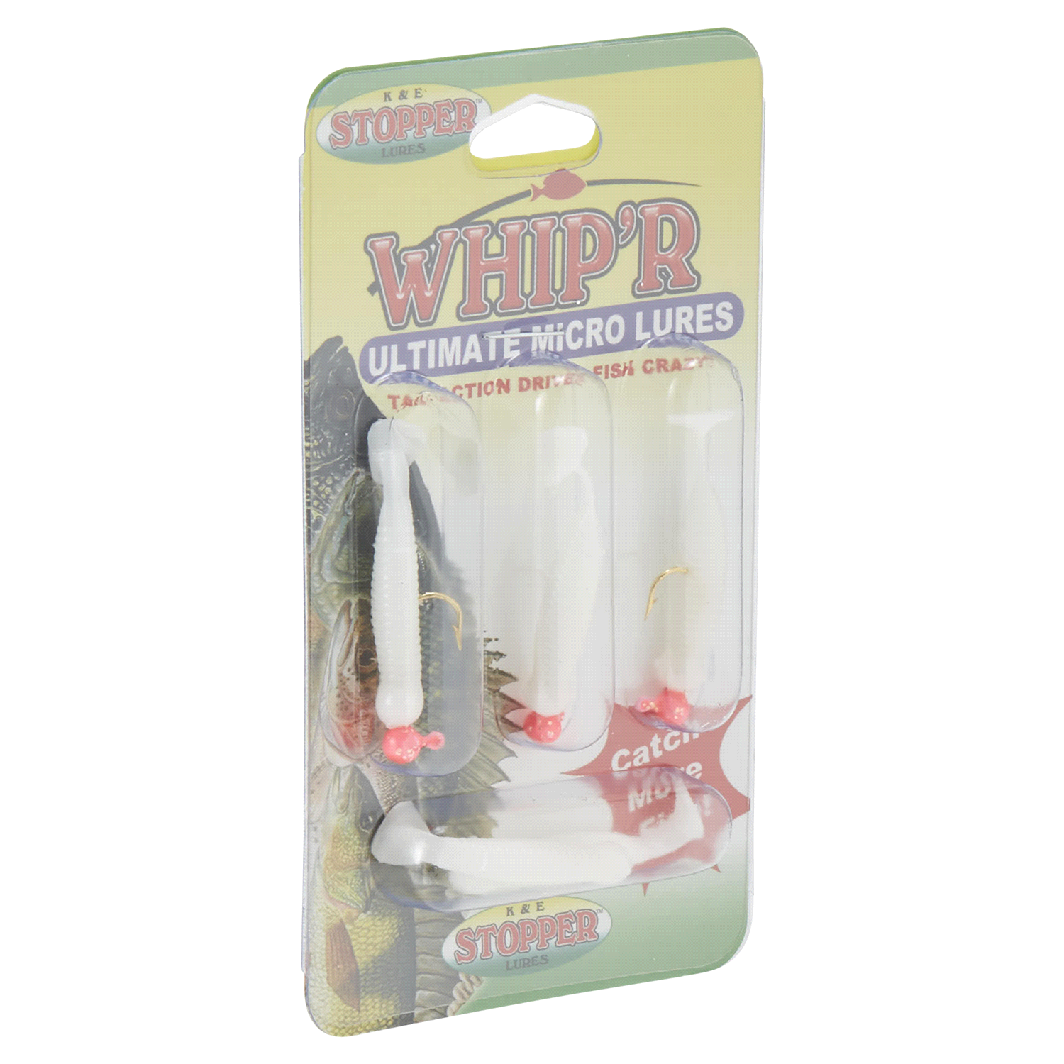 slide 4 of 5, Whip"R Shad Pink/White, 1/32 oz