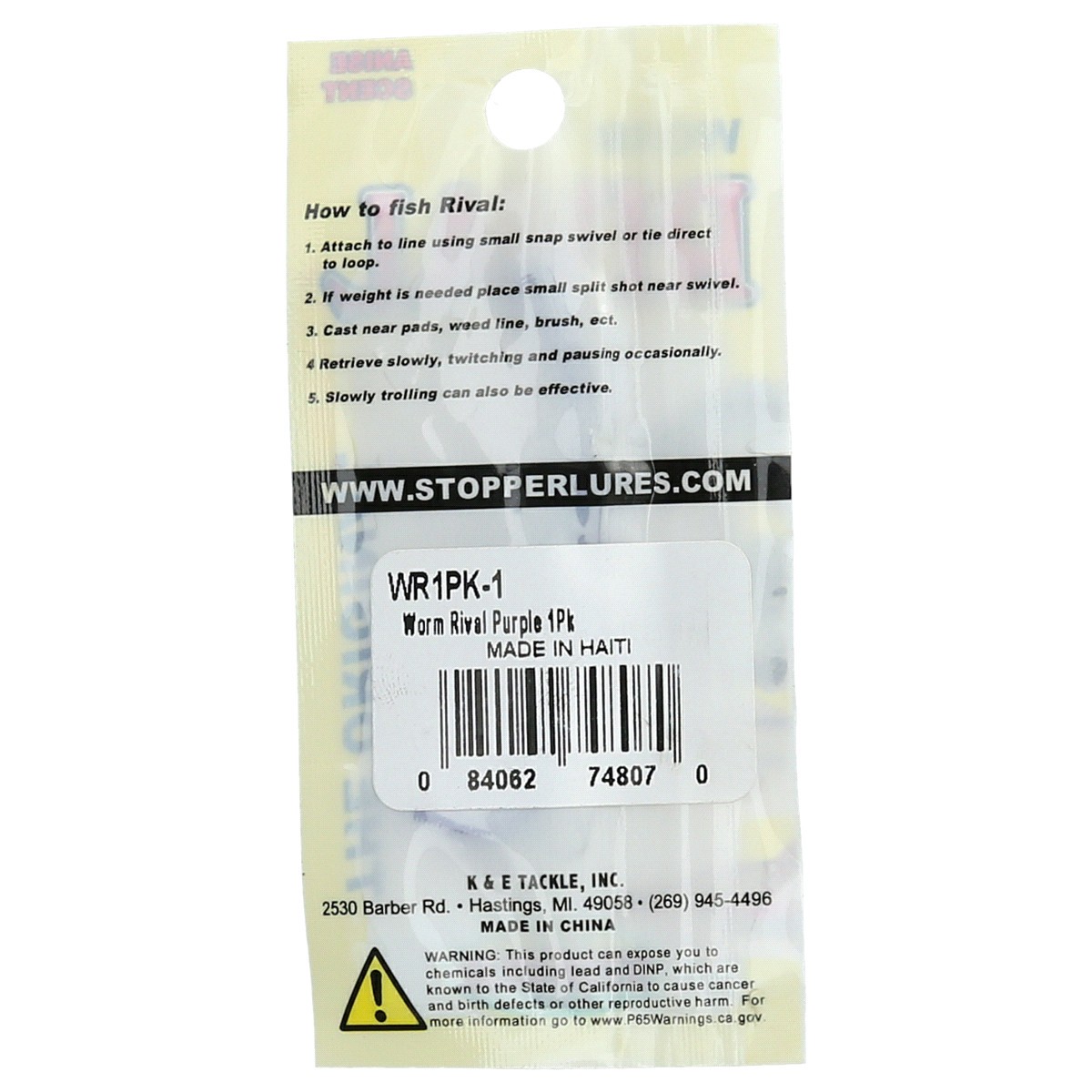 slide 2 of 2, STOPPER Worm Rival Original Purple, 1 ct