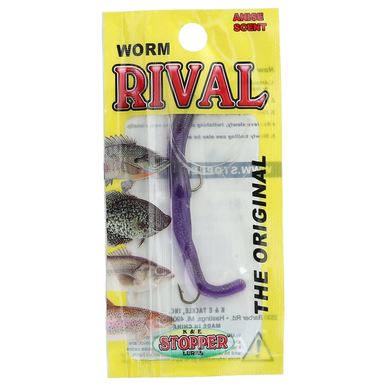slide 1 of 2, STOPPER Worm Rival Original Purple, 1 ct