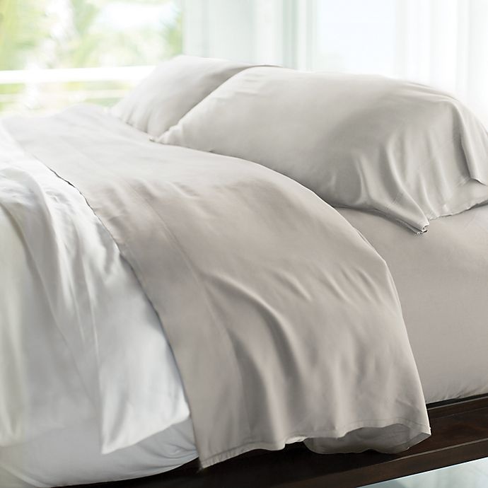 slide 1 of 3, Cariloha Resort 400-Thread-Count Viscose Made From Bamboo Queen Sheet Set - Silver, 1 ct