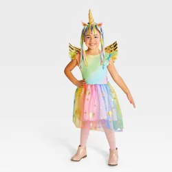 Toddler Rainbow Unicorn Halloween Costume Dress with Headpiece 2-3T - Hyde & EEK! Boutique