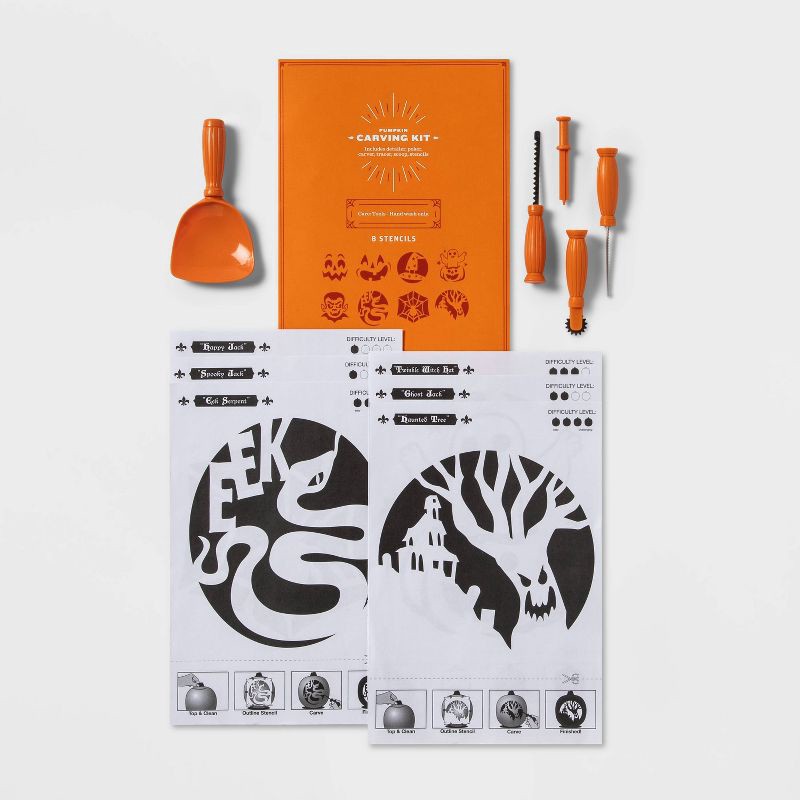 slide 2 of 3, Halloween Pumpkin Carving Kit 6pc - Hyde and EEK! Boutique™, 6 ct