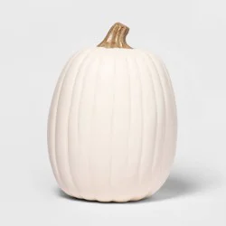 13" Carvable Faux Halloween Pumpkin Cream - Hyde and EEK! Boutique™: Large, Indoor/Outdoor Decor