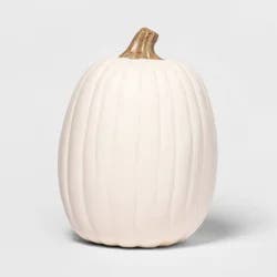 13" Carvable Faux Halloween Pumpkin Cream - Hyde and EEK! Boutique™: Large, Indoor/Outdoor Decor