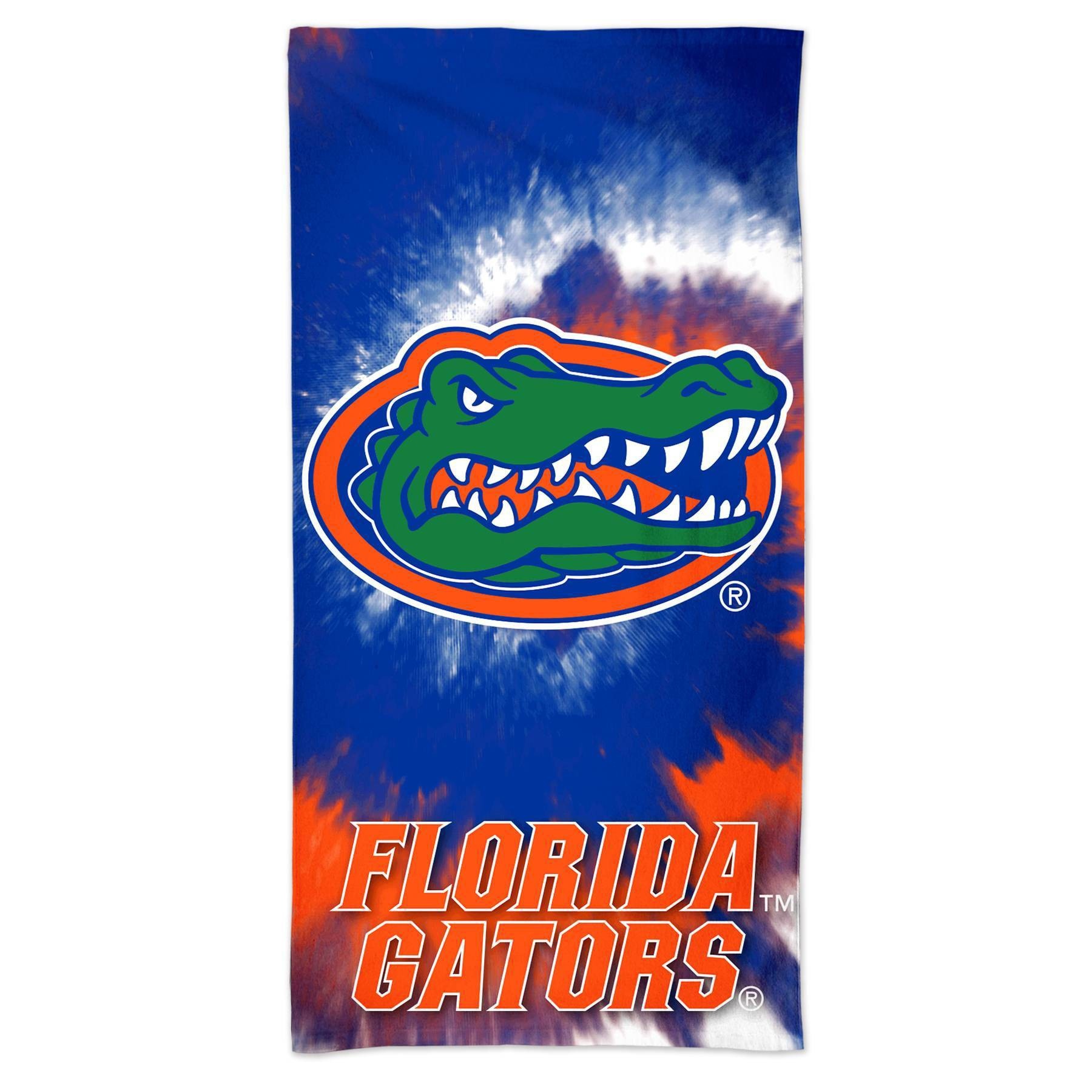 slide 1 of 1, NCAA Florida Gators Tie-Dye Beach Towel, 1 ct