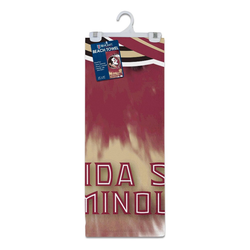 slide 2 of 3, NCAA Florida State Seminoles Tie-Dye Beach Towel, 1 ct