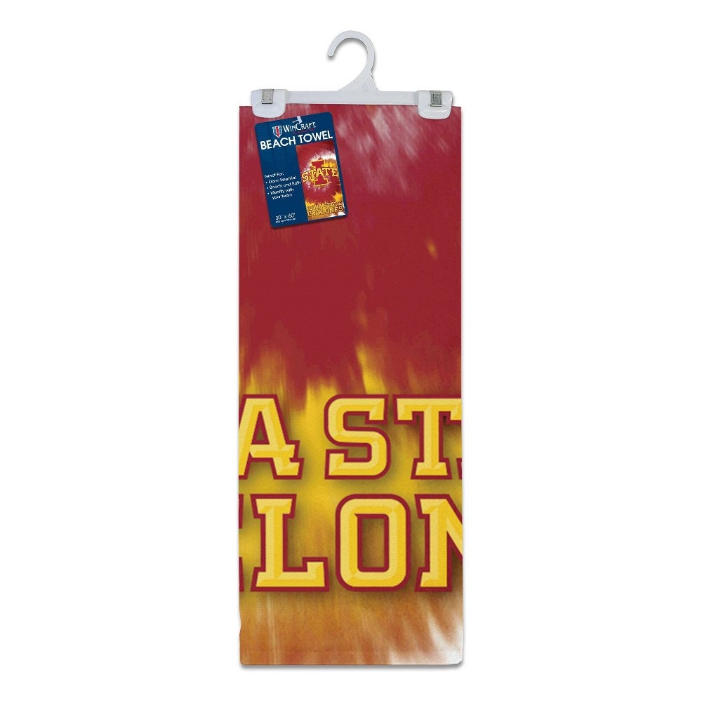 slide 3 of 3, NCAA Iowa State Cyclones Tie-Dye Beach Towel, 1 ct