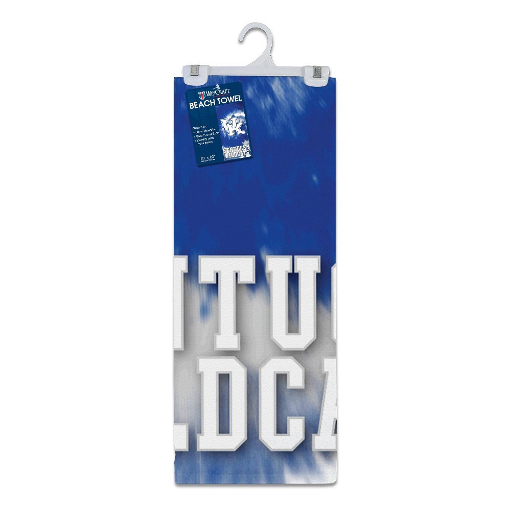slide 3 of 3, NCAA Kentucky Wildcats Tie-Dye Beach Towel, 1 ct