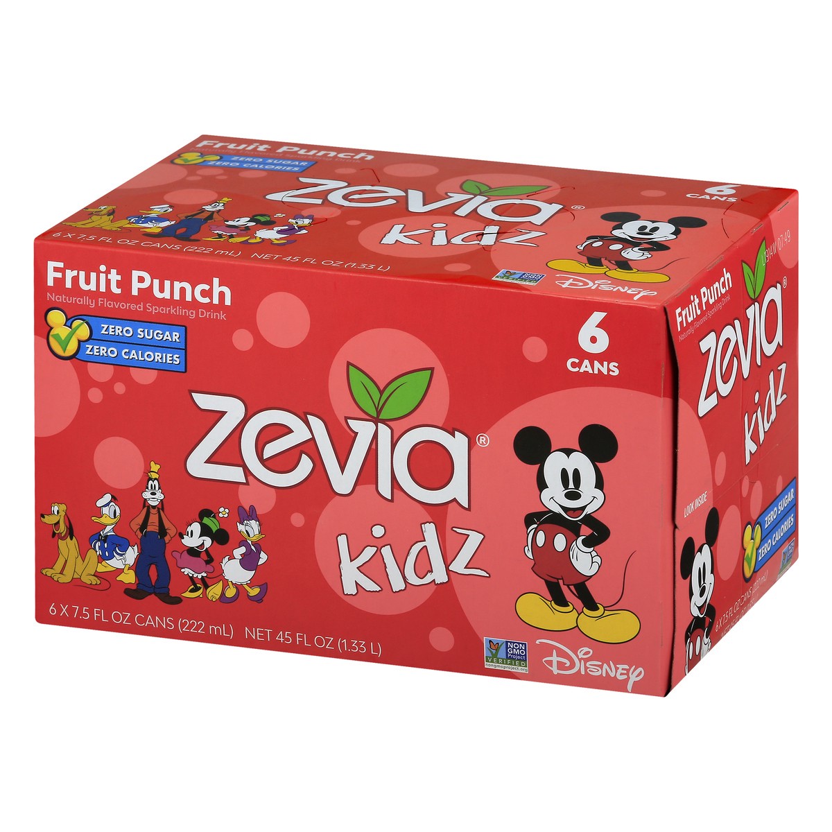 slide 4 of 9, Zevia Kids Zero Sugar Fruit Punch Sparkling Drink 6 - 7.5 fl oz Cans, 6 ct