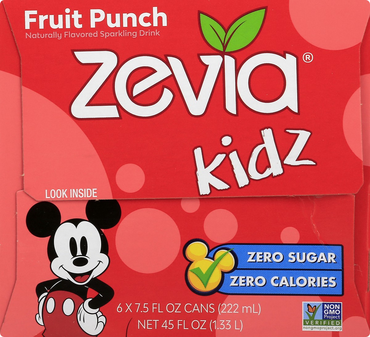 slide 8 of 9, Zevia Kids Zero Sugar Fruit Punch Sparkling Drink 6 - 7.5 fl oz Cans, 6 ct