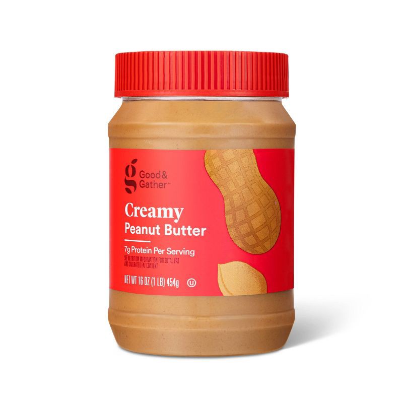 slide 1 of 3, Creamy Peanut Butter - 16oz - Good & Gather™, 16 oz
