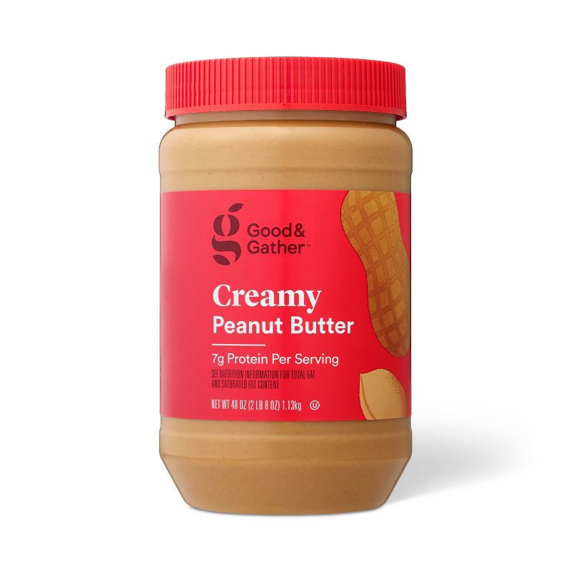 slide 1 of 5, Creamy Peanut Butter - 40oz - Good & Gather™, 40 oz