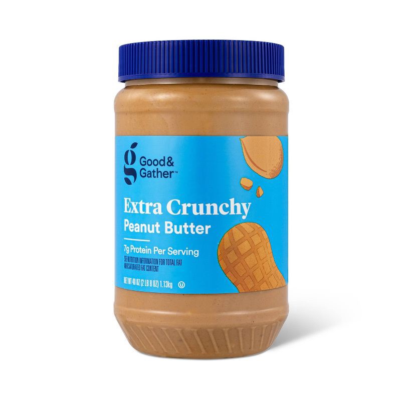 slide 1 of 3, Extra Crunchy Peanut Butter - 40oz - Good & Gather™, 40 oz