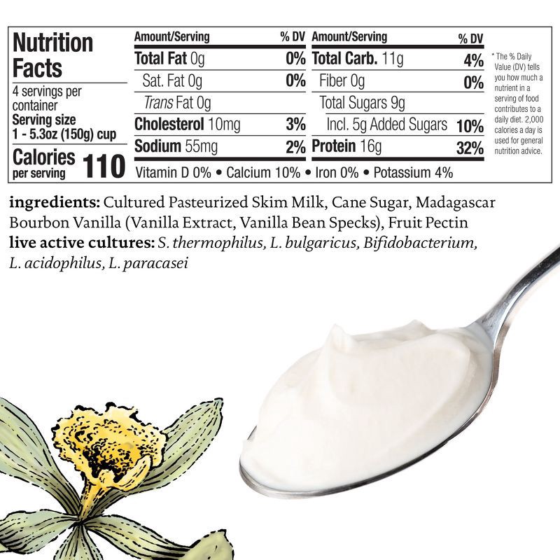 slide 7 of 13, siggi's Nonfat Vanilla Icelandic-Style Skyr Yogurt - 4pk/5.3oz Cups, 4 ct; 5.3 oz