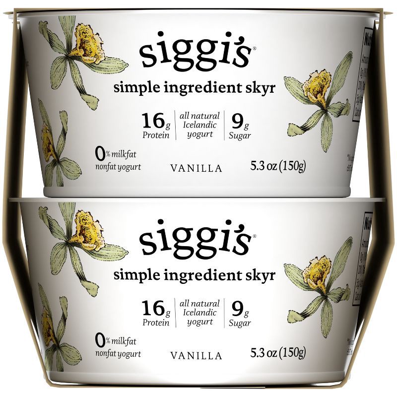 slide 11 of 13, siggi's Nonfat Vanilla Icelandic-Style Skyr Yogurt - 4pk/5.3oz Cups, 4 ct; 5.3 oz