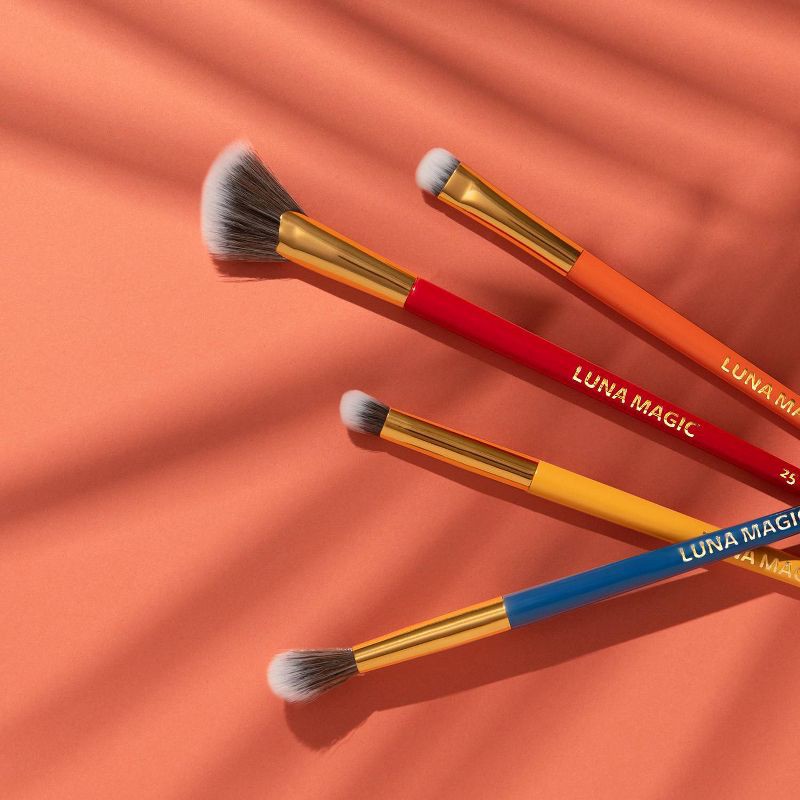slide 4 of 6, LUNA MAGIC Blend It Girl Eye Makeup Brush Set with Holographic Pouch - 5ct, 5 ct