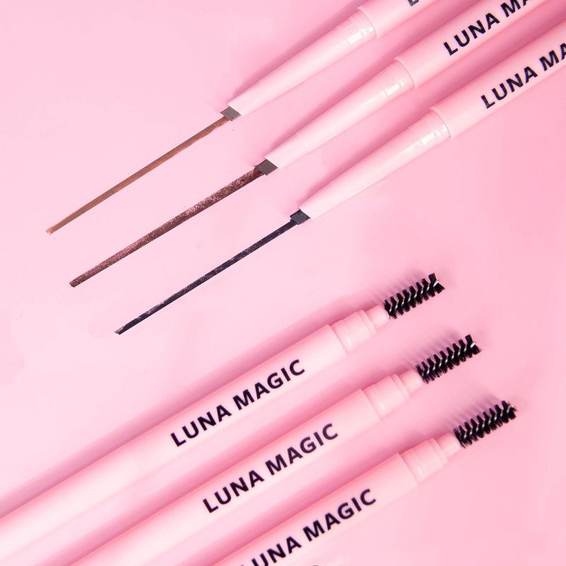 slide 9 of 9, LUNA MAGIC Eyebrow Pencil - Dark Brown - 0.3 g, 0.3 gram