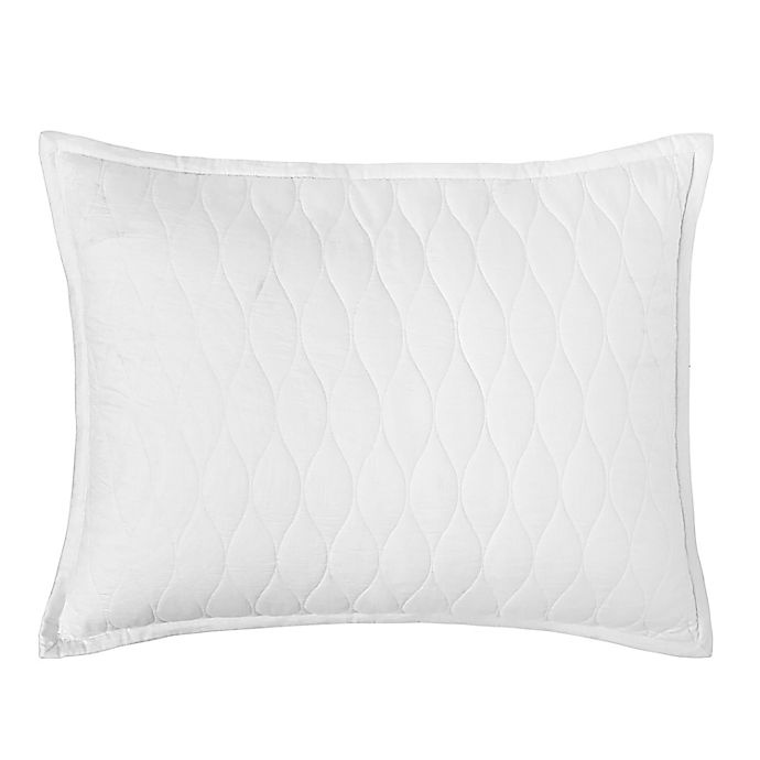 slide 1 of 1, Under the Canopy Ogee 300-Thread-Count Organic Cotton Standard Pillow Sham - White, 1 ct