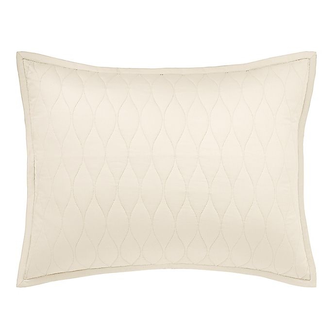 slide 1 of 1, Under the Canopy Ogee 300-Thread-Count Organic Cotton Standard Pillow Sham - Ivory, 1 ct