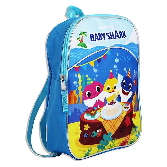 slide 1 of 3, Baby Shark Mini-Backpack - Blue, 1 ct