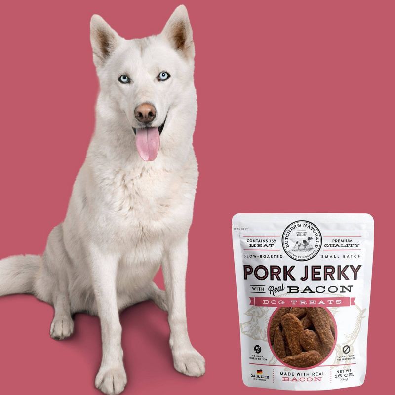 slide 4 of 5, Butcher's Naturals Pork and Bacon Jerky Dog Treats - 16oz, 16 oz