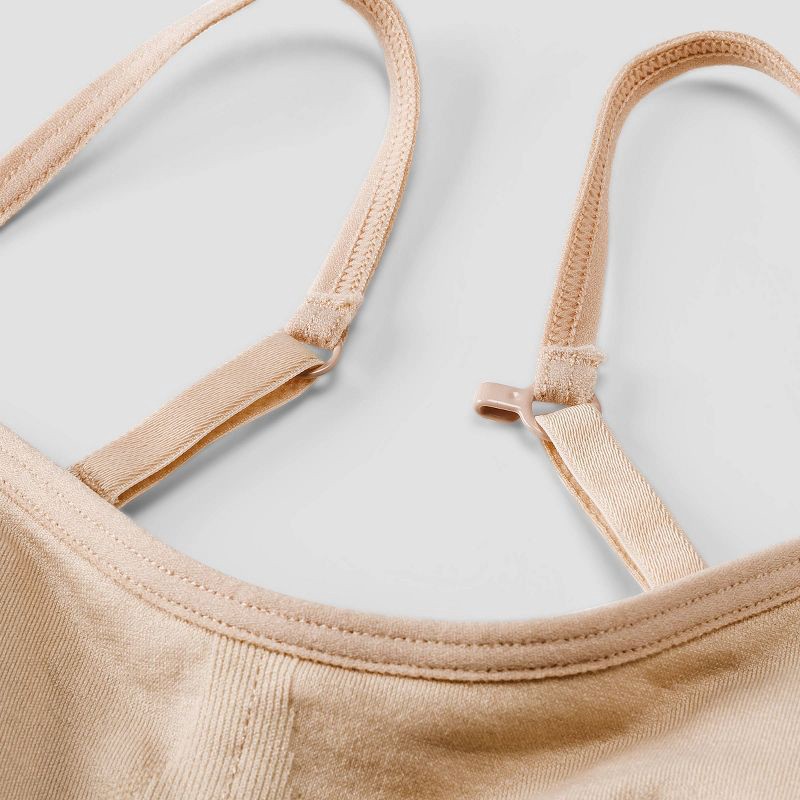 slide 4 of 4, Girls' Animal 2pk Seamless Bra - art class™ Beige S: Lightly Lined, Adjustable Strap, Pullover Bralette, 2 ct