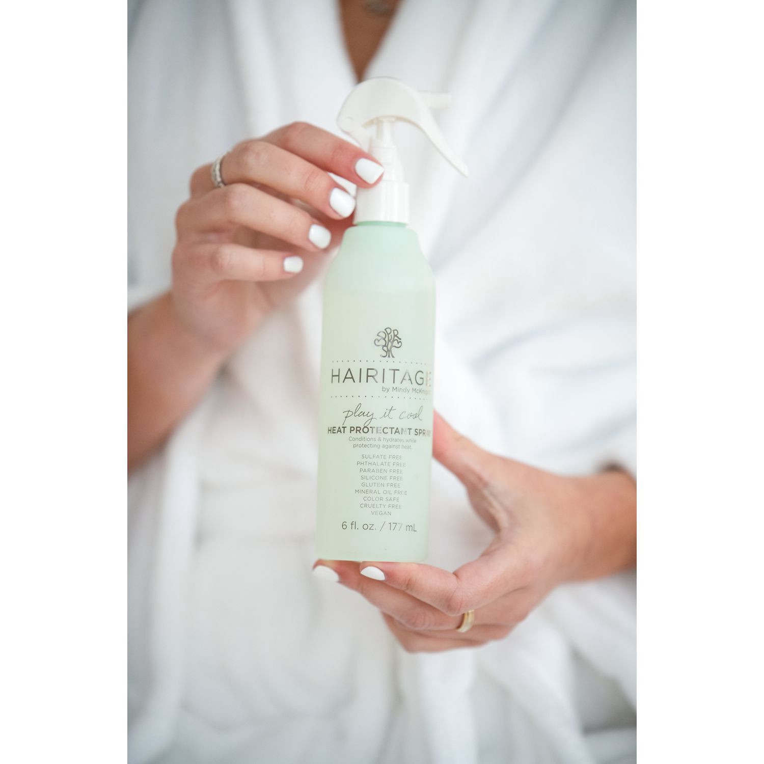 slide 2 of 9, Hairitage by Mindy McKnight Heat Protectant Spray 6 fl oz, 6 fl oz