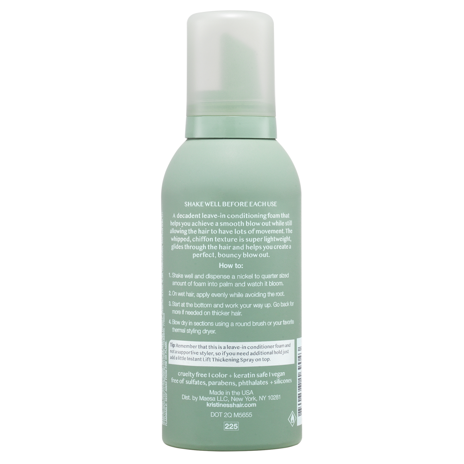 slide 2 of 2, Kristin Ess Hair Velvet Finish Blow Dry Foam 5.6 Oz, 5.6 oz