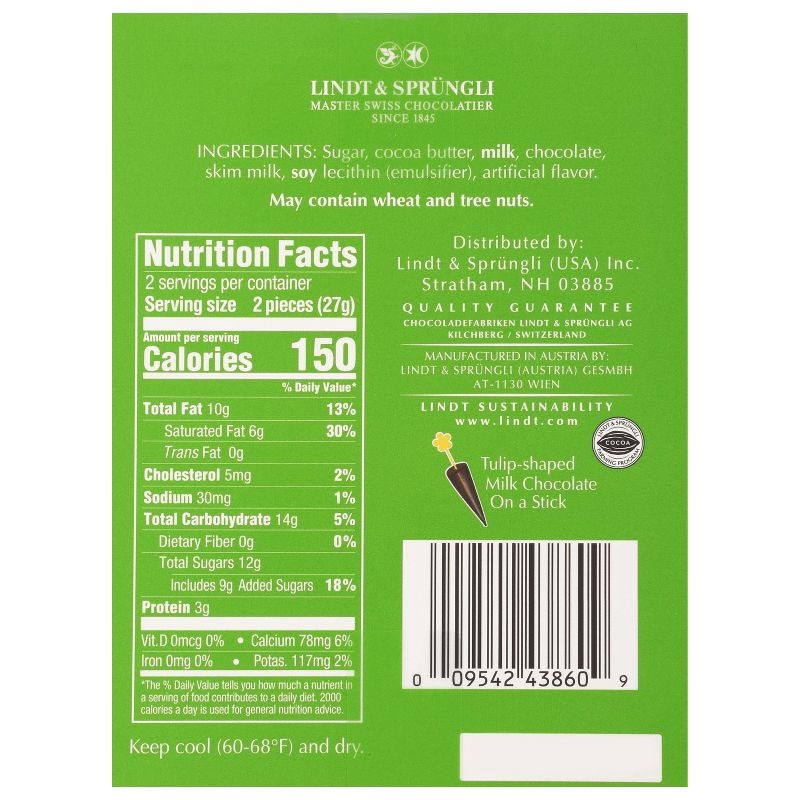 slide 5 of 6, Lindt Easter Solid Milk Chocolate Candy Tulips - 1.9oz/4ct, 1.9 oz, 4 ct