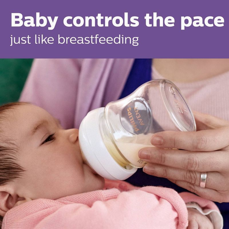 slide 4 of 9, Philips Avent Glass Baby Bottle with Natural Response Nipple - 4oz/3pk, 3 ct; 4 oz
