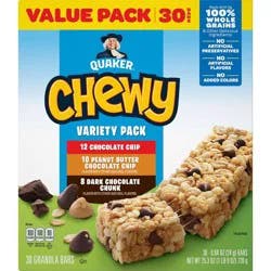 Quaker Chewy 3 Flavor Variety Pack Granola Bars - 25.3oz/30ct