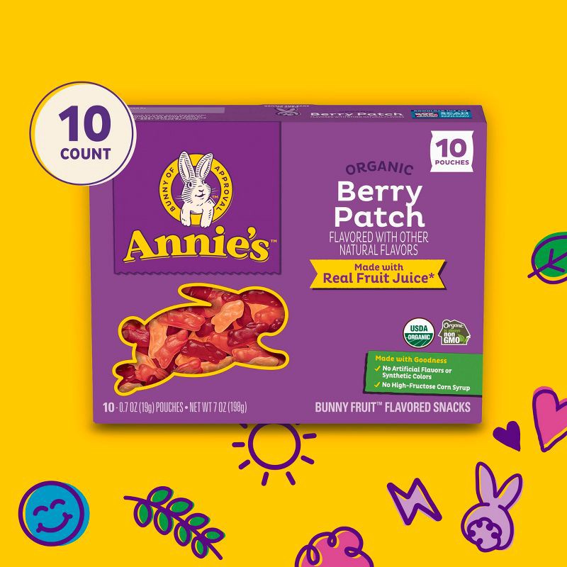 slide 4 of 8, Annie's Berry Patch Fruit Snacks - 7oz/10ct, 10 ct; 7 oz