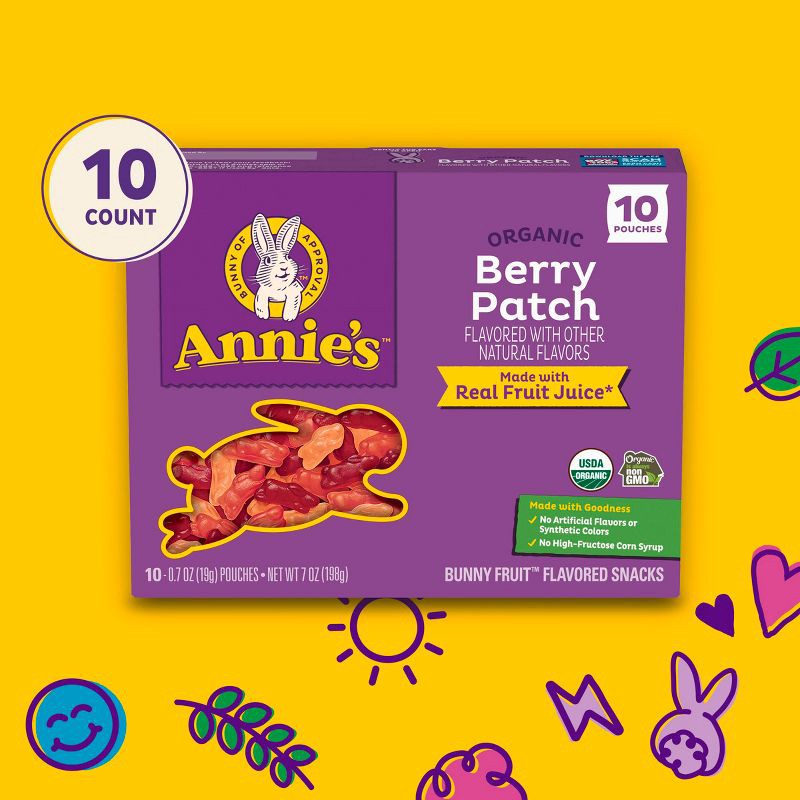 slide 4 of 8, Annie's Organic Berry Patch Fruit Snacks - 7oz/10ct, 10 ct; 7 oz
